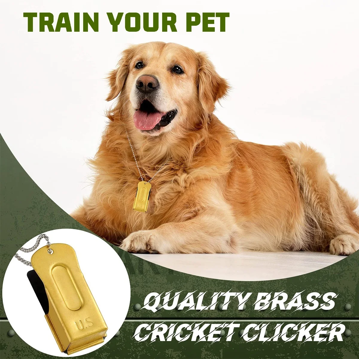 WW2 US D-Day-Clicker de Cricket aerotransportado, silbato de señalización, réplicas de anuncios IFF aerotransportados, adiestramiento de perros y cachorros, Clicker de Cricket - imagen 3