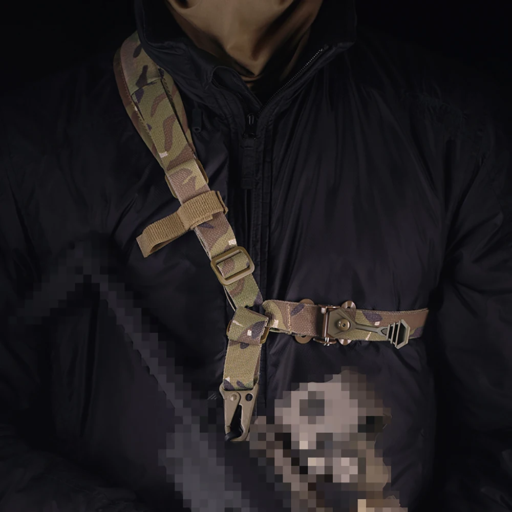 Eslinga táctica para Rifle, eslinga de un solo punto, correa Modular acolchada para hombro, accesorios para pistola Slingster de caza - imagen 3