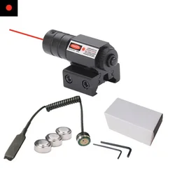 Mini puntero láser de punto rojo con montura de riel ajustable para Rifle de caza, mira de pistola, 635-655nm, 11mm/20mm