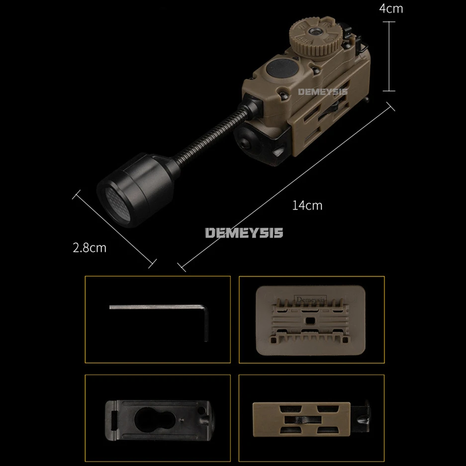 Lámpara para casco Airsoft, luz estroboscópica táctica, luces de cabeza rojas/verdes/azules/blancas/IR, linterna LED auxiliar para caza y pesca - imagen 4