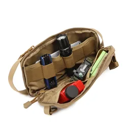 Bolsa pequeña para colgar al aire libre, bolsa compacta de tejido, Mini kit EDC, bolsa de herramientas práctica, bolsa de almacenamiento de gadgets, bolsa de bolsillo