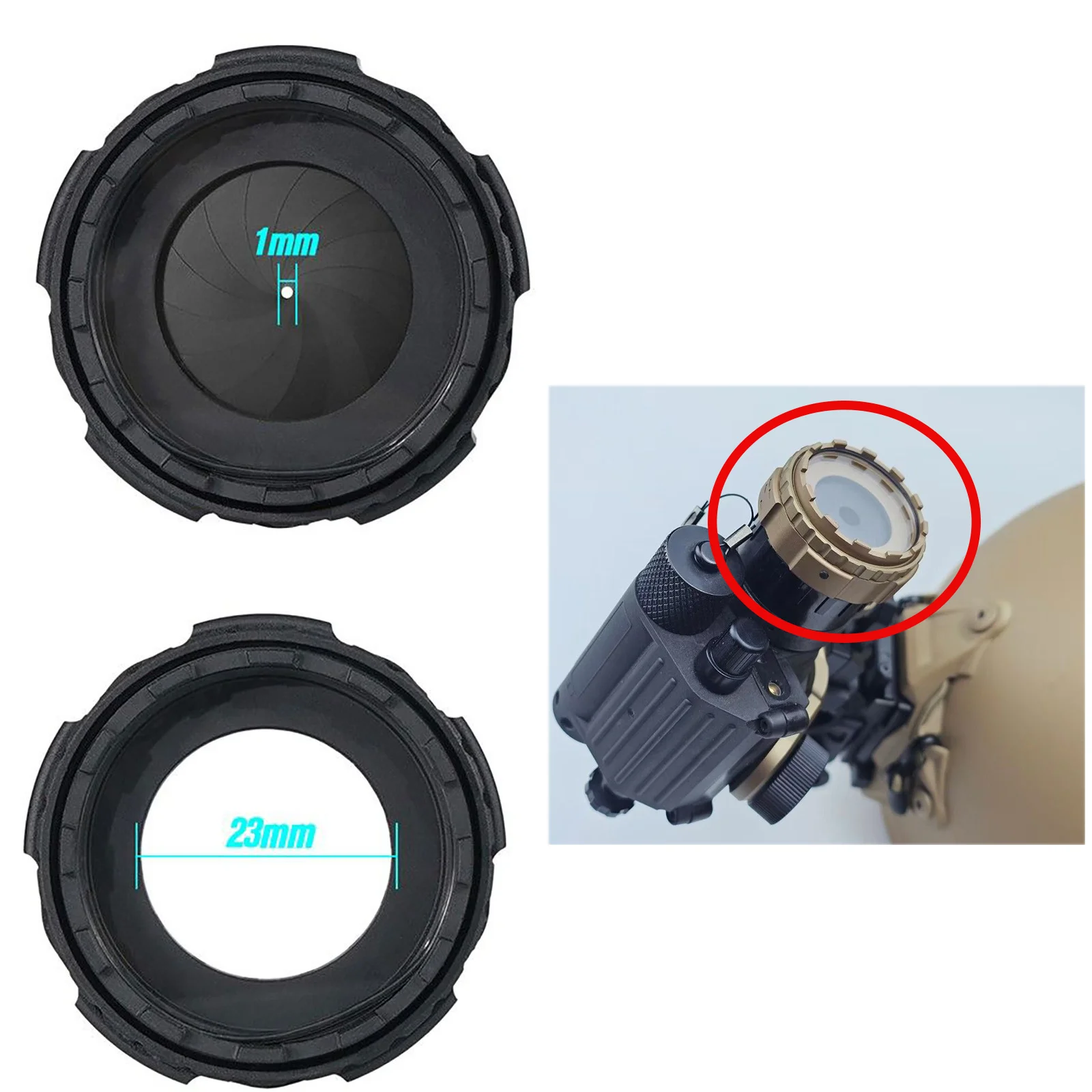 Dispositivo de visión nocturna con apertura ajustable NVG, apertura adecuada para PVS14/PVS7/PVS23, dispositivo táctico de visión nocturna para caza