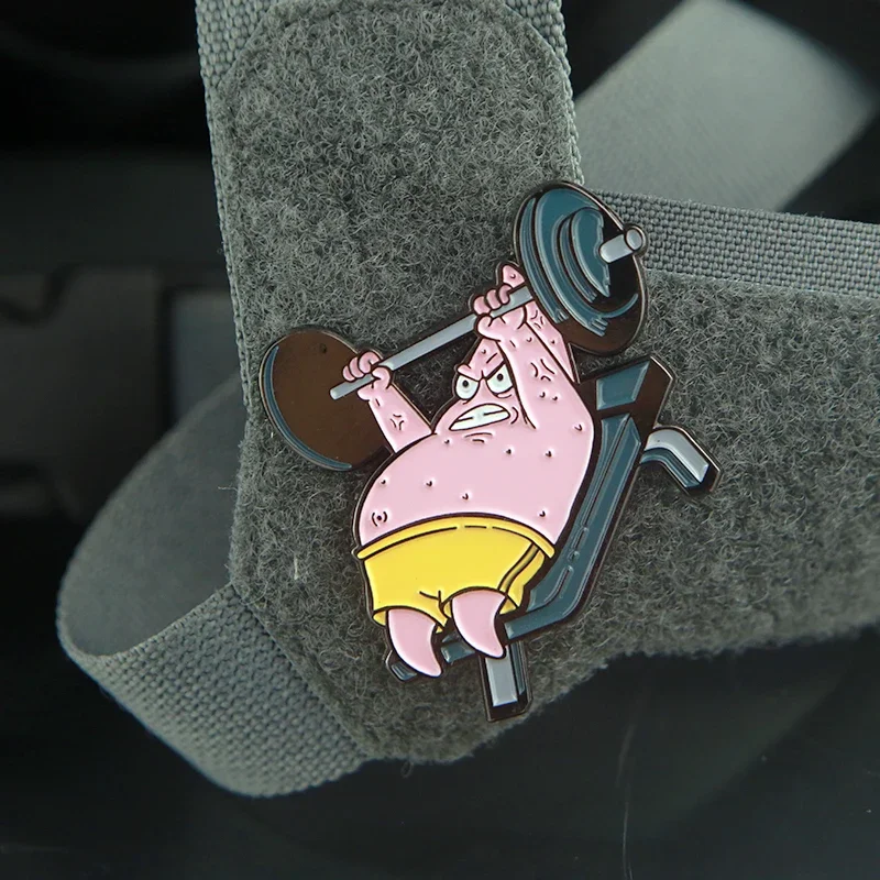 Mochila de Metal de estrella de mar para Fitness, pegatinas tácticas de dibujos animados, Parche de velcro, insignia de moral Linda y encantadora, diversión 3D - imagen 2