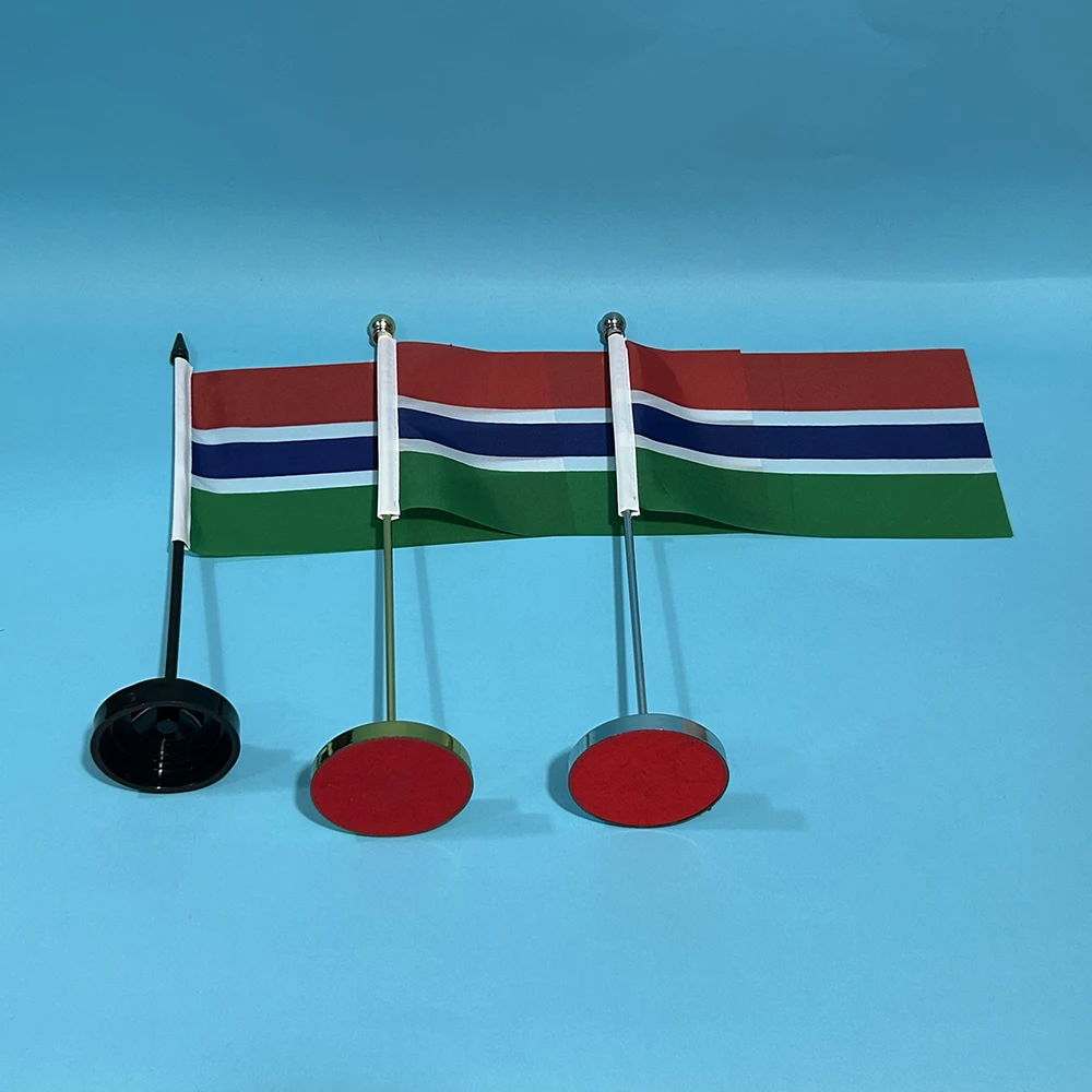 BANDERA DE SKY Escritorio de oficina Bandera pequeña Bandera de Gambia 14x21 cm Poliéster Bandera nacional de Gambia Banner de país de GAM Adornos de escritorio Banderas - imagen 2