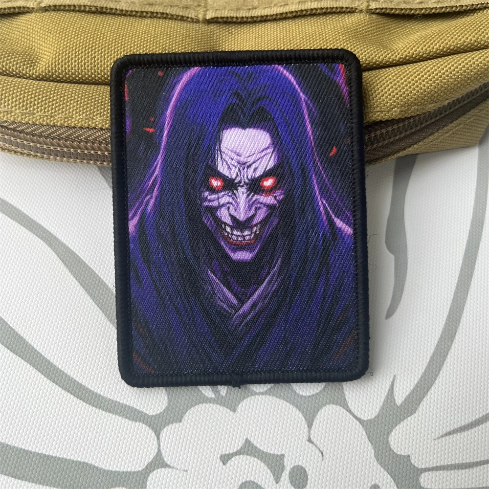 Parches tácticos de moral de payaso enojado para ropa, parche de gancho y bucle impreso, pegatina para mochila militar