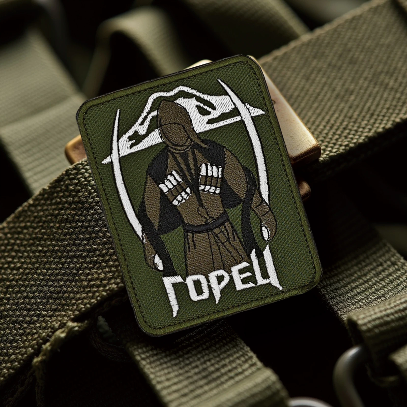 Parche de Velcros de guerrero del Cáucaso, insignia bordada con cierre de gancho y bucle divertido para mochila táctica Molle, chaqueta y gorras - imagen 4