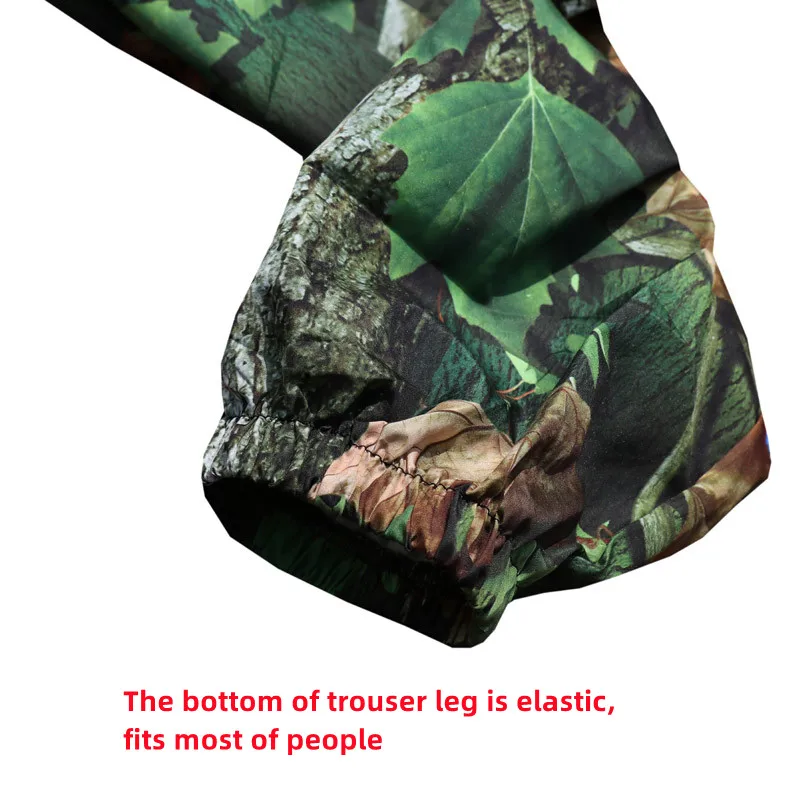 Pantalones largos de camuflaje biónico de verano para hombre, pantalones largos informales de talla grande para caza y pesca, pantalones de jungla transpirables de poliéster - imagen 4