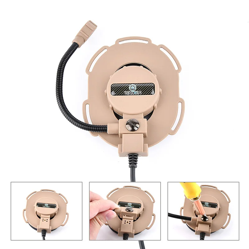 WADSN-auriculares tácticos Bowman Evo II, casco de comunicación de Radio militar, Softair ar15, accesorios de walkie-talkie U94 PTT Kenwood - imagen 5