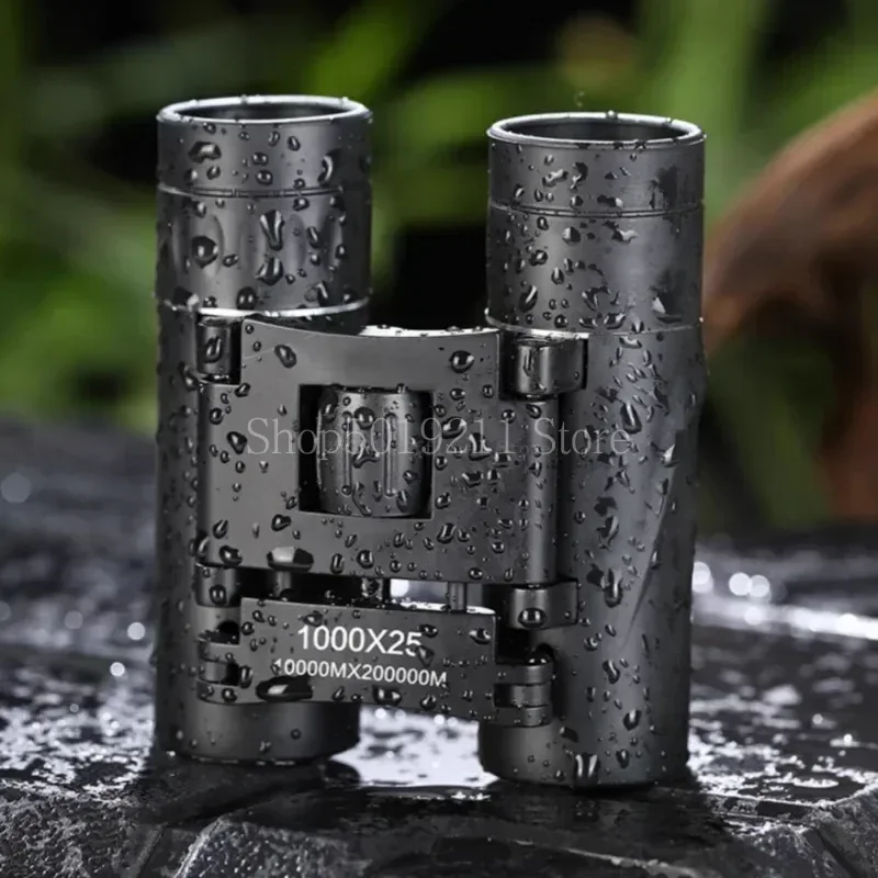 Binoculares profesionales de gran aumento y baja visión nocturna, Mini telescopio portátil para acampar al aire libre, 1000x25 - imagen 5