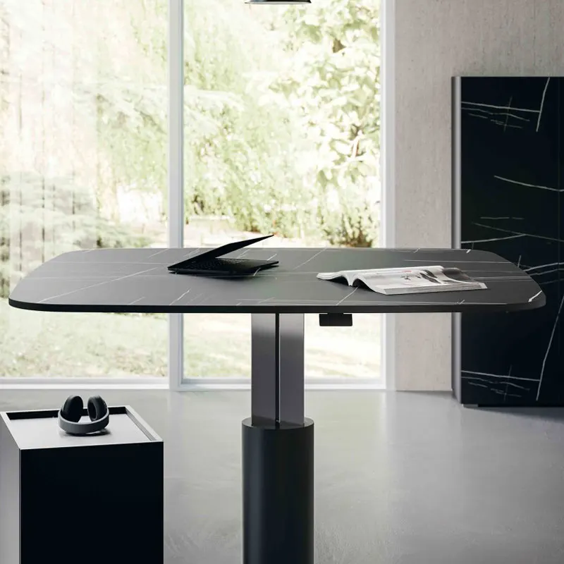 Mesa de comedor de isla Rock, combinación de silla y mesa de comedor de suspensión acrílica de alta gama, villa de lujo simple y moderna - imagen 2