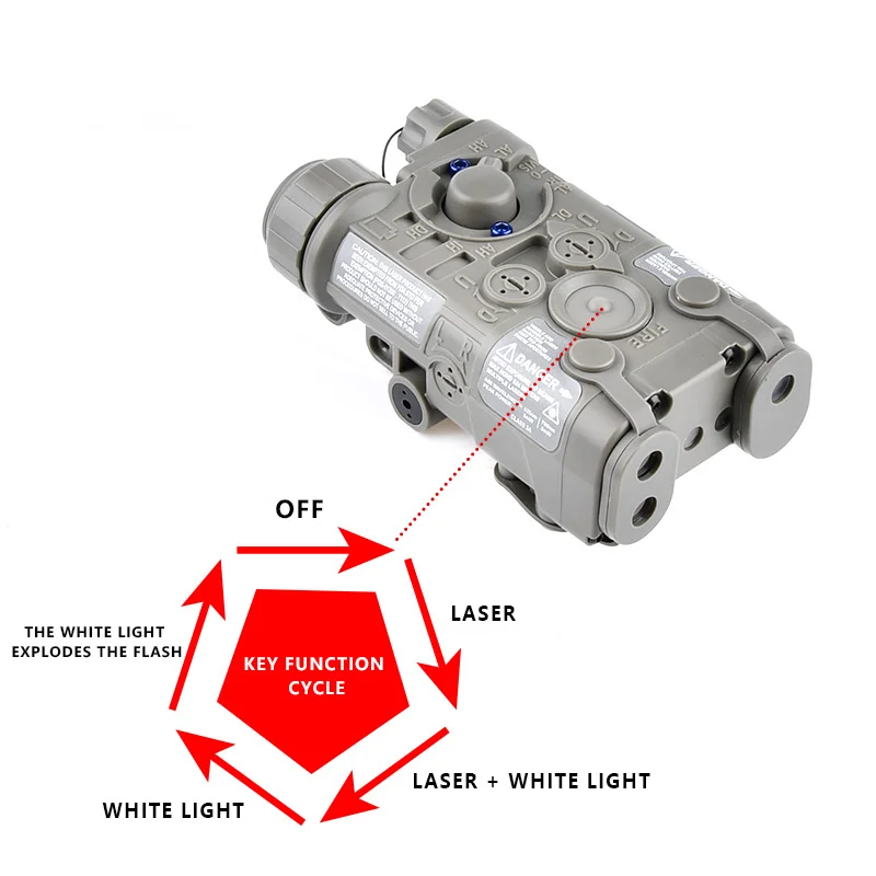 WADSN táctica Airsoft NGAL versión Simple punto rojo verde azul indicador luz LED blanca ajuste 20mm Rail caza arma láser - imagen 5