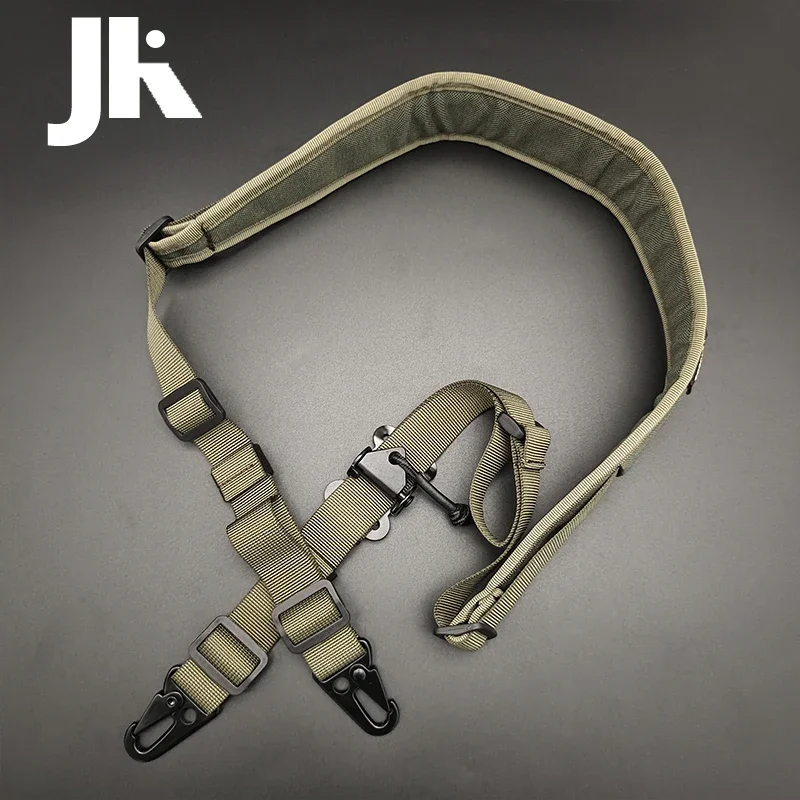 Eslinga para Rifle táctico, cabestrillo Modular extraíble de 2 puntos/1 punto, cabestrillo acolchado para tiro de combate, accesorios de correa de caza al aire libre - imagen 3