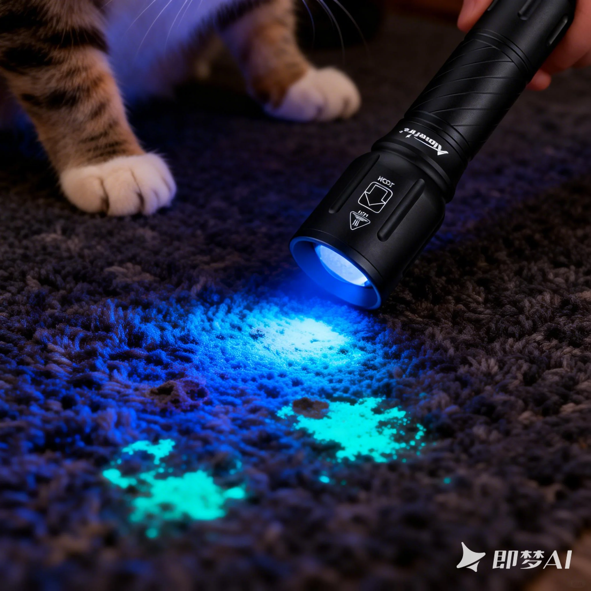 Linterna UV con Zoom de alta potencia, marcador de tinta Invisible de 365nm/395nm, luz de antorcha fluorescente para orina de perro y gato, mineral de tiña, dinero, escorpión - imagen 5