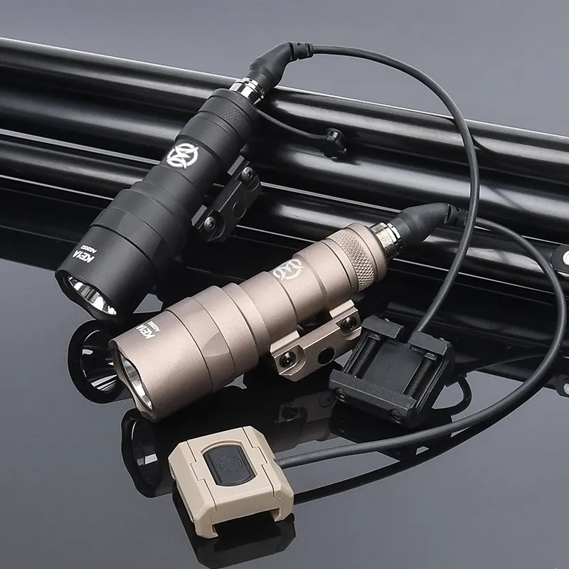 WADSN-linterna táctica M300 M300C, interruptor de presión de luz LED blanca de 400 lúmenes para riel de 20mm, CSS, arma de caza, accesorio de explorador - imagen 2