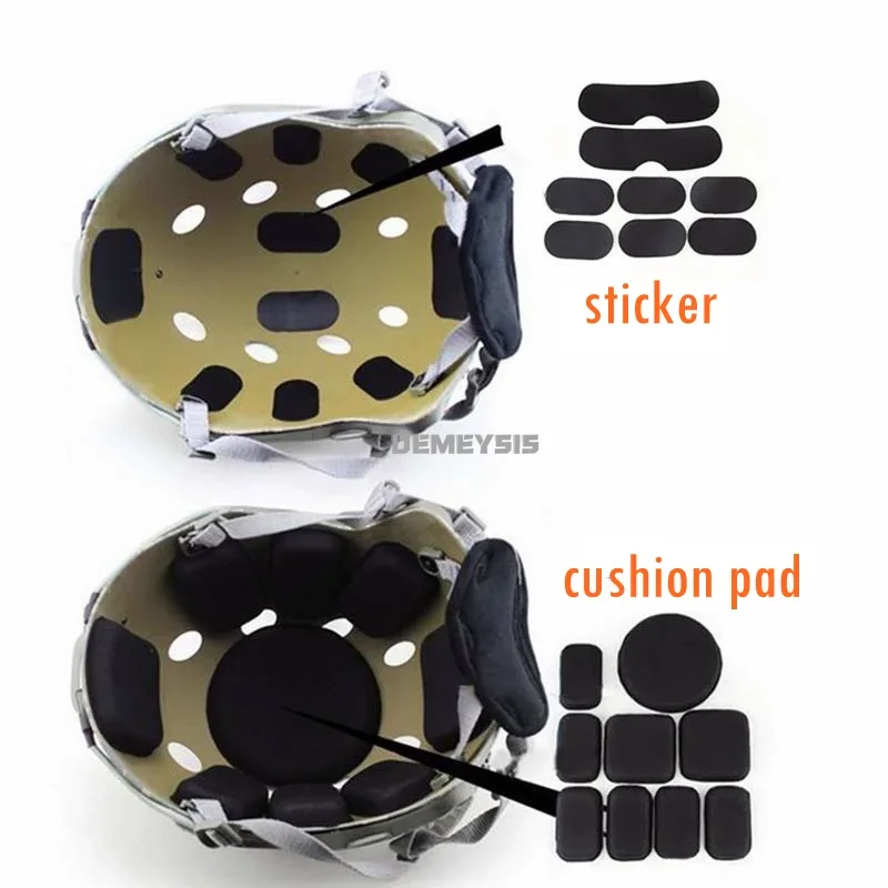 Almohadillas interiores para casco táctico, cascos de tiro para caza al aire libre, accesorios de repuesto, Kits de relleno de inserción de espuma suave, 19 Uds. - imagen 3