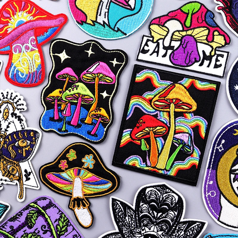 Parche de setas para planchar, parches para ropa, parches bordados mágicos para ropa, parche Fusible para ropa, pegatinas con gancho - imagen 2