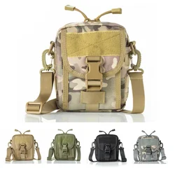 Bolso táctico para teléfono de hombro para hombre y mujer, bolsa para deportes al aire libre, bolsa Molle EDC, camuflaje, Airsoft, caza, senderismo, ciclismo