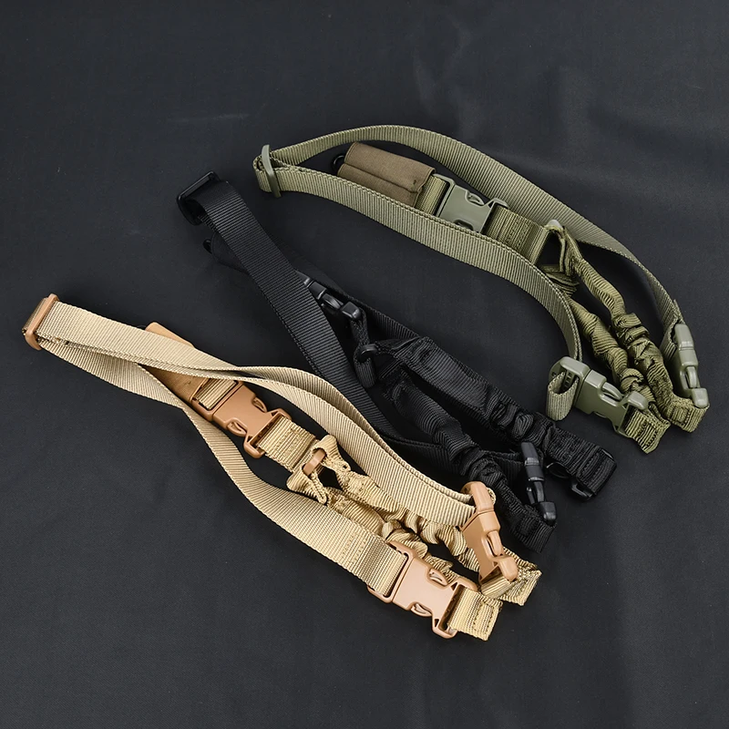 Eslinga de pistola táctica militar, cinturón de flejado ajustable de 3 puntos para Rifle Airsoft, caza, senderismo, accesorios AK M16 - imagen 3