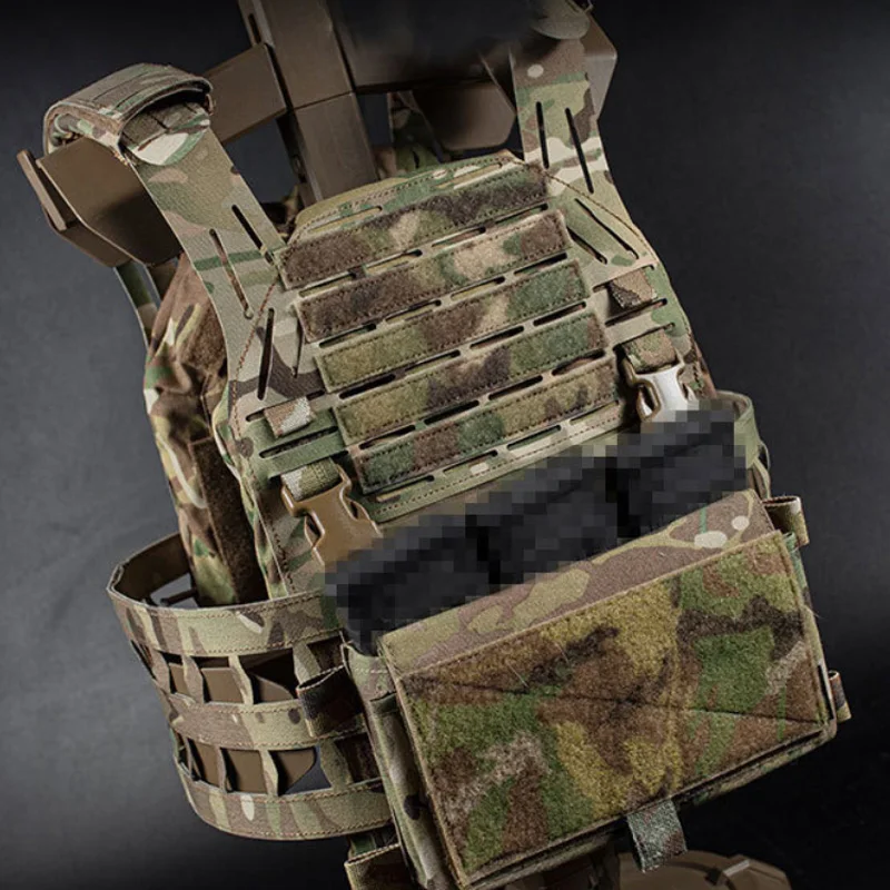 Portador de placa táctica MOLLE, chaleco de caza con Triple frontal, bolsa de revista 5,56, protección para Paintball Airsoft, chaleco táctico - imagen 2