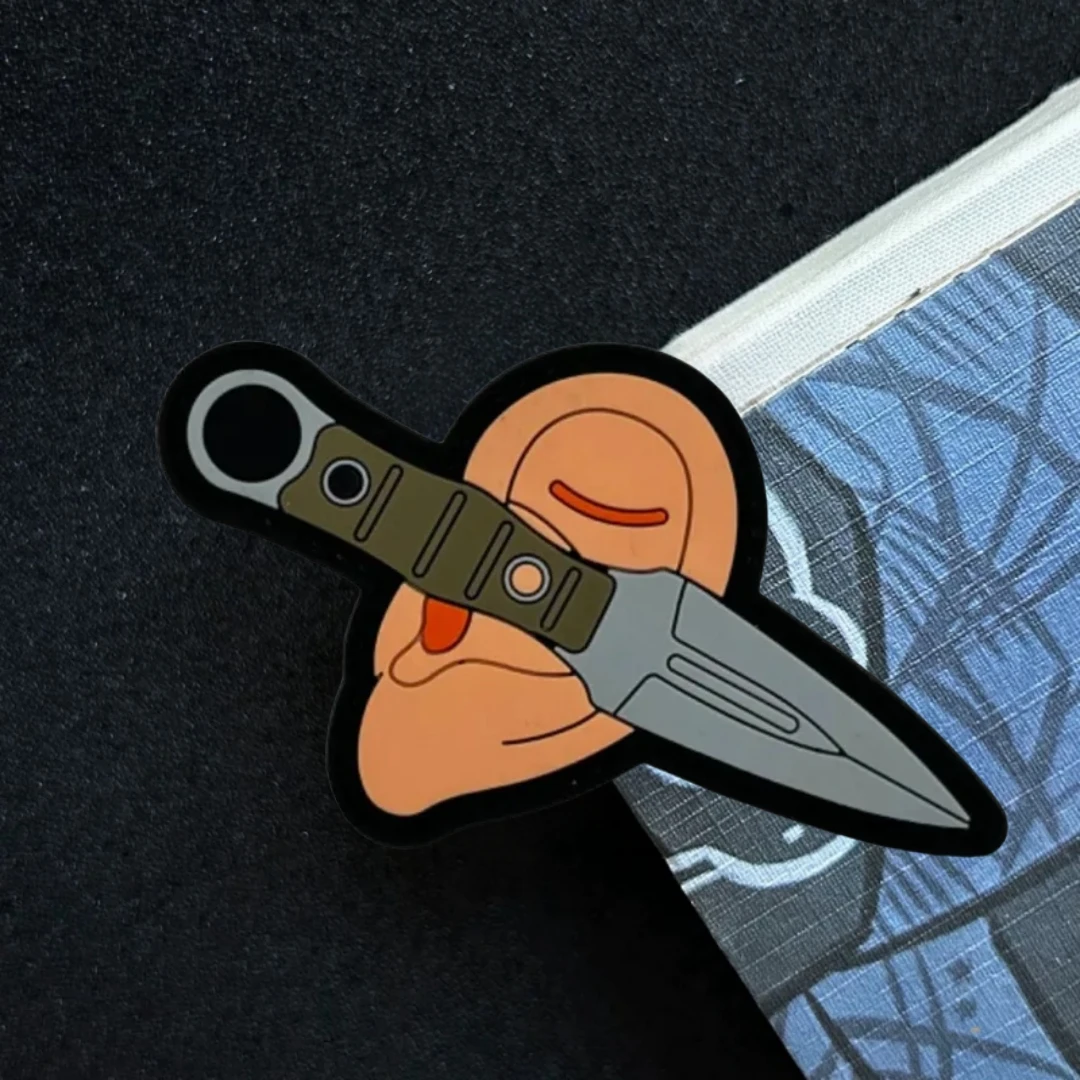 Parches de PVC para orejas heridas, insignia de política de moral táctica, mochila militar, pegatina de gancho y bucle - imagen 5