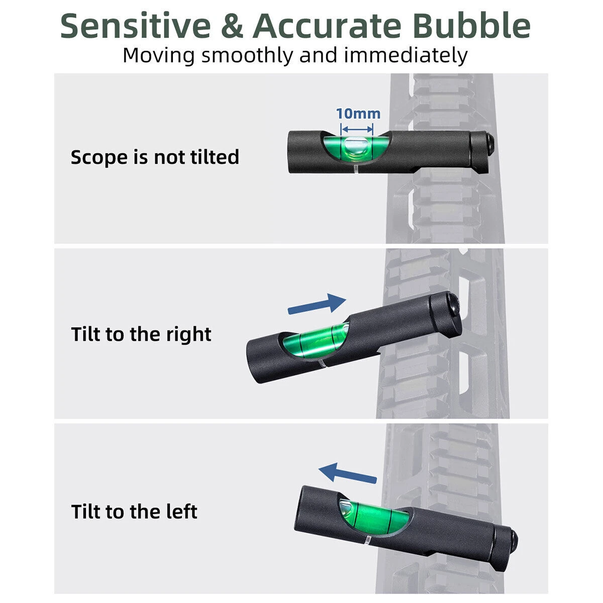 Anillo de 1 "/30/34mm, nivel de burbuja + riel Picatinny de 11MM/20MM, accesorios de caza de nivelación - imagen 5