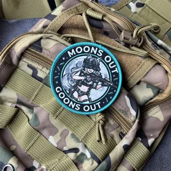 Parche táctico militar MOONS OUT GOONS con gancho y bucle