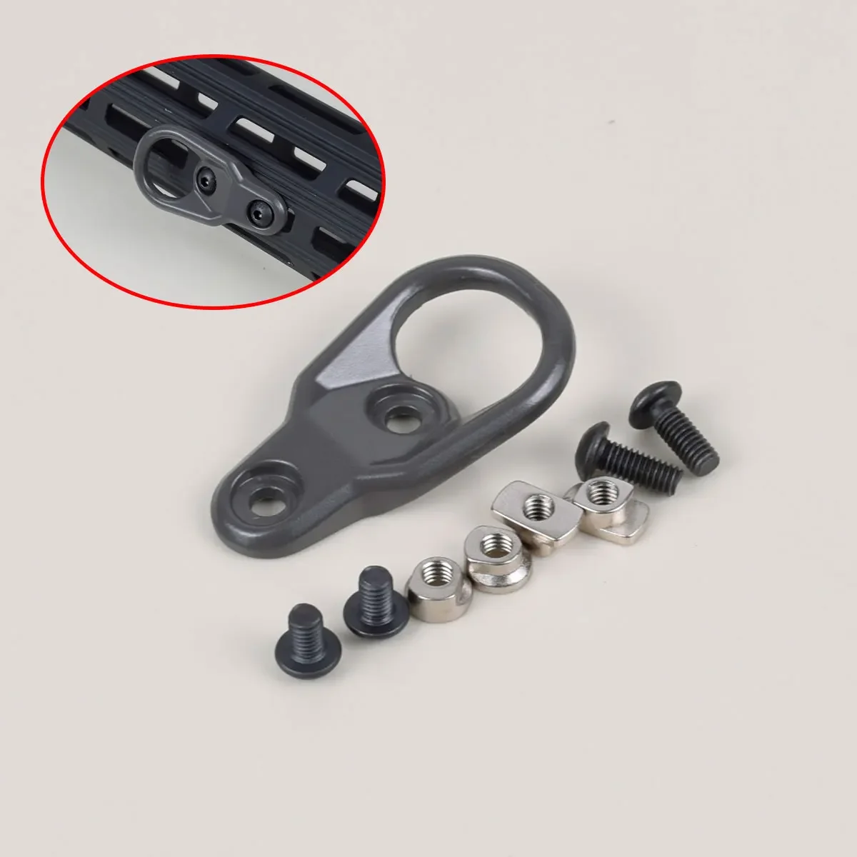 Adaptador de montaje de eslinga táctico MLOK MS2 MS3, eslingas KeyMod para sistema Mod de llave y accesorios de M-LOK AR15 M4 AK, pistola de caza