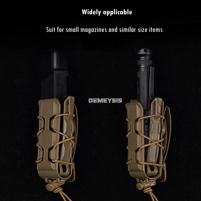 Bolsas de tiro de 9mm 45ACP, linterna de caza, soporte para antorcha, bolsa de cintura, pistolas tácticas MOLLE, bolsas individuales para revistas - imagen 2