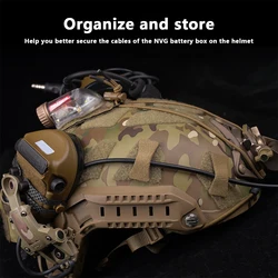 Organizador de cables para casco tactico NVG - ganchos y correas