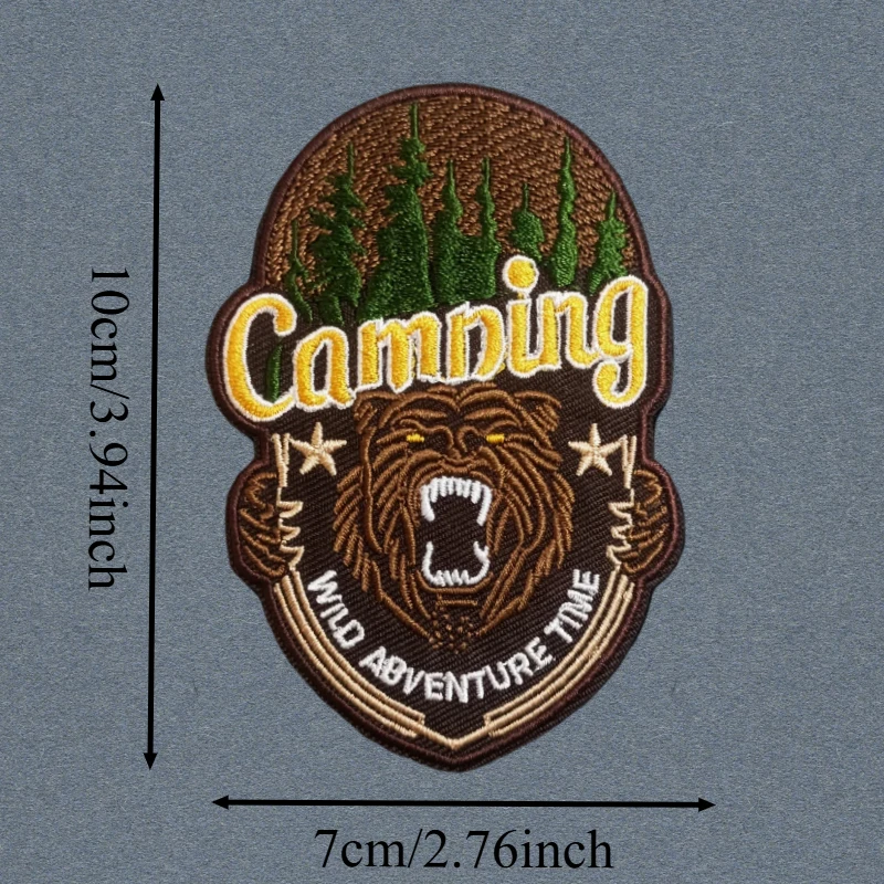 Parche bordado 3D de oso malvado, chaleco táctico, gancho y bucle, sombrero, insignia de moral, mochila, pegatinas decorativas, parches para brazalete para ropa - imagen 3