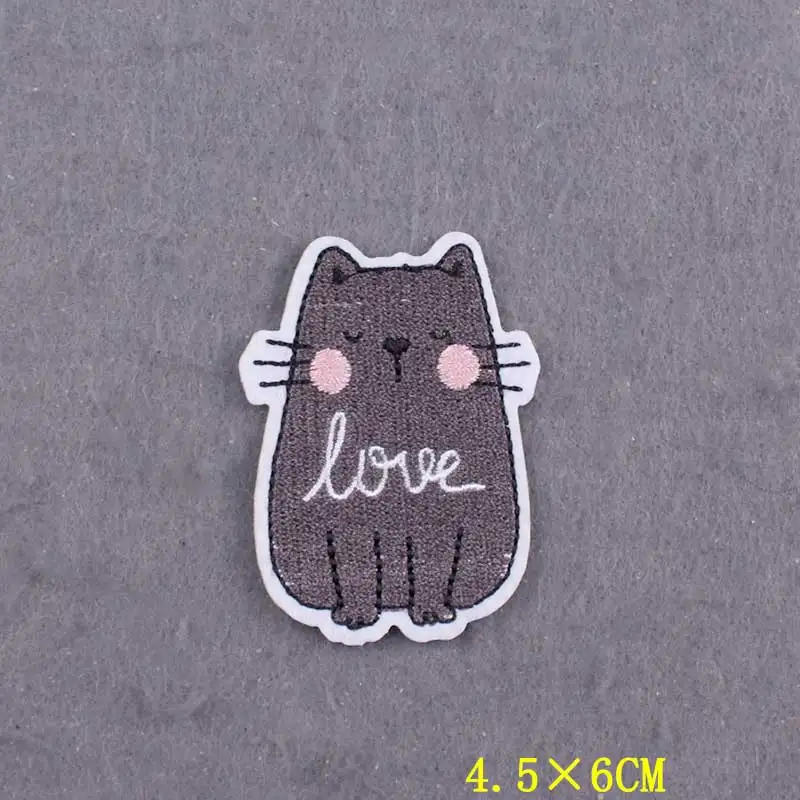 De dibujos animados lindo Animal parche hierro en parches para ropa de rayas ropa de parches bordada Thermoadhesive parches Ropa Decoración - imagen 3