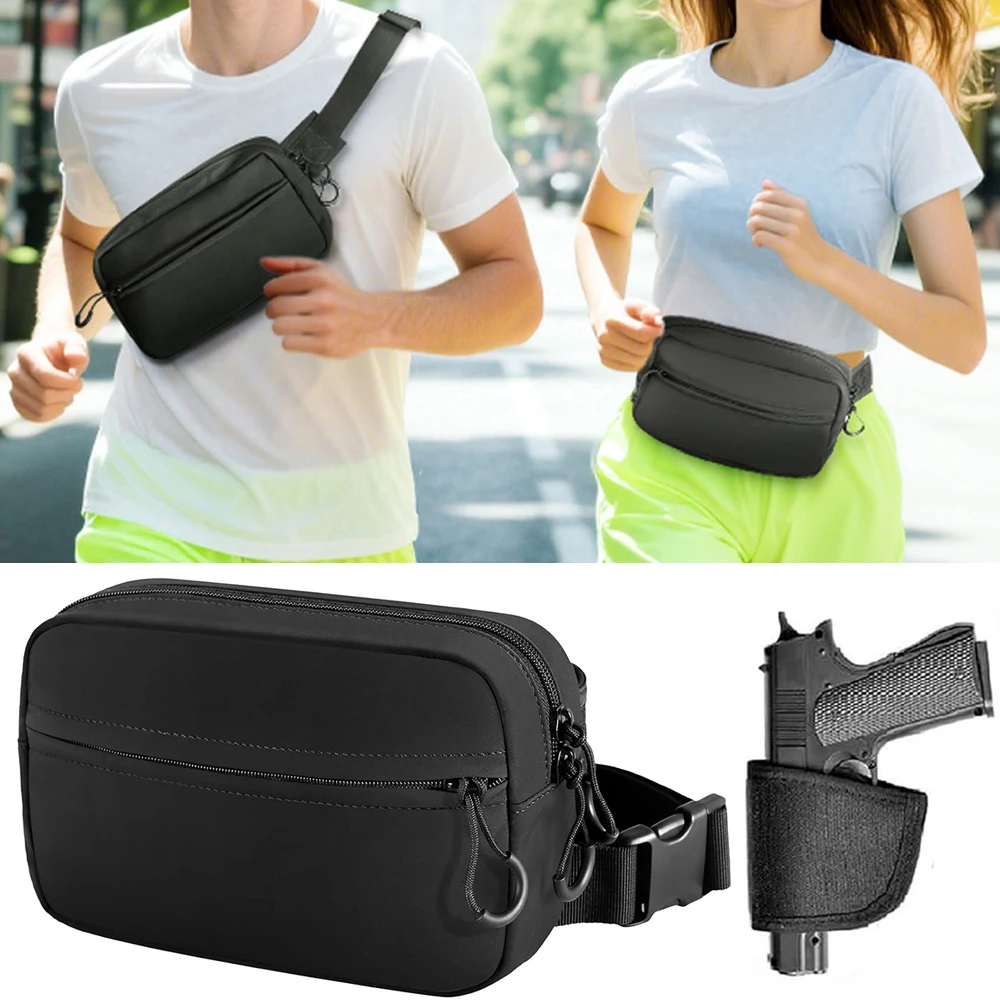 Bolsa Universal para pistola, riñonera de transporte oculta con funda, bolso de hombro táctico, paquete de pecho para deportes al aire libre, bolsa EDC