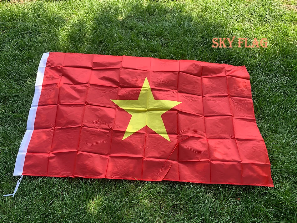 SKY FLAG Bandera de Vietnam 3x5 pies 90x150 cm poliéster doble cara impresa bandera del país de Vietnam bandera nacional - imagen 2