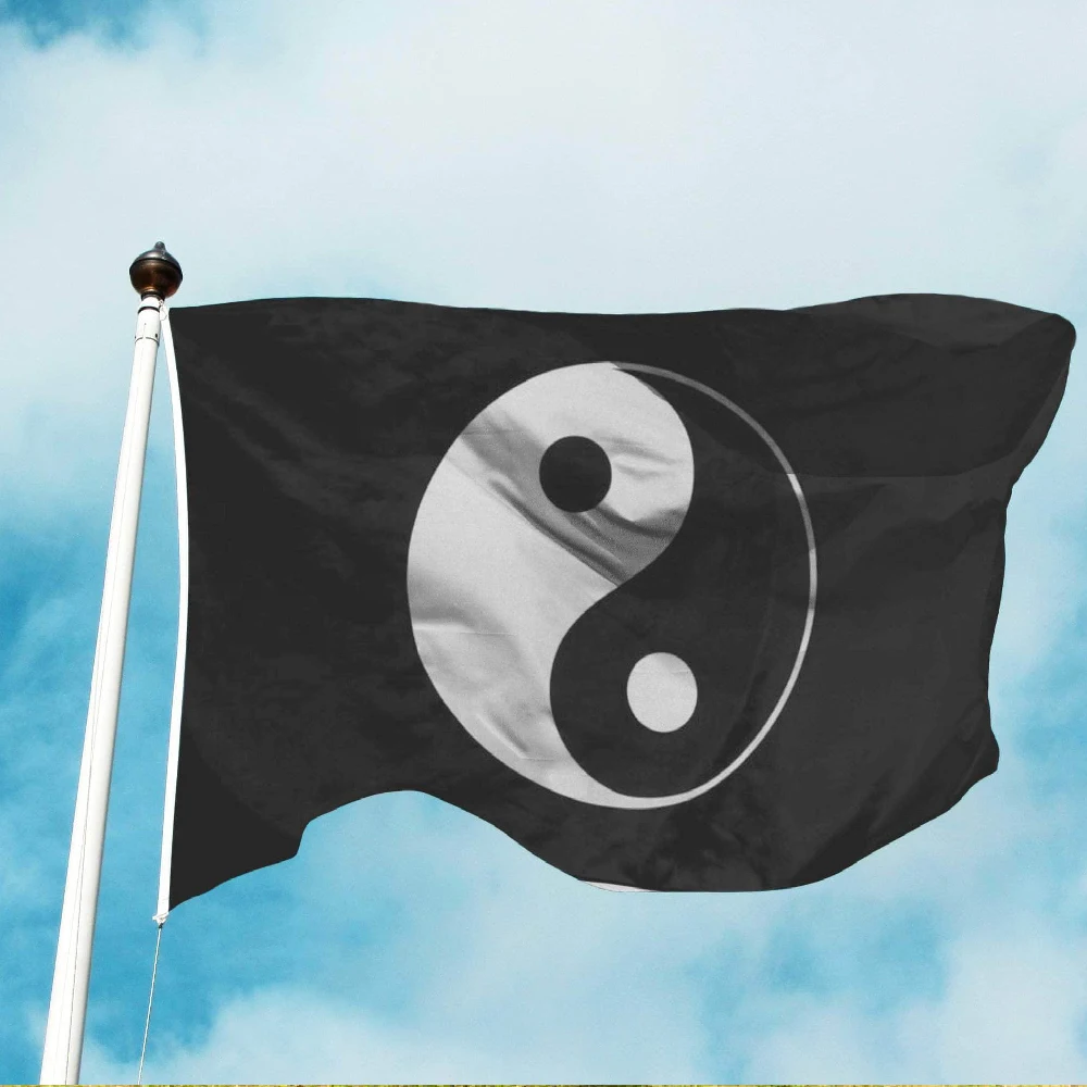 FLAGLINK 90x150 CM YIN-YANG Paz Taoismo Yin Yang Bandera Para Decoración