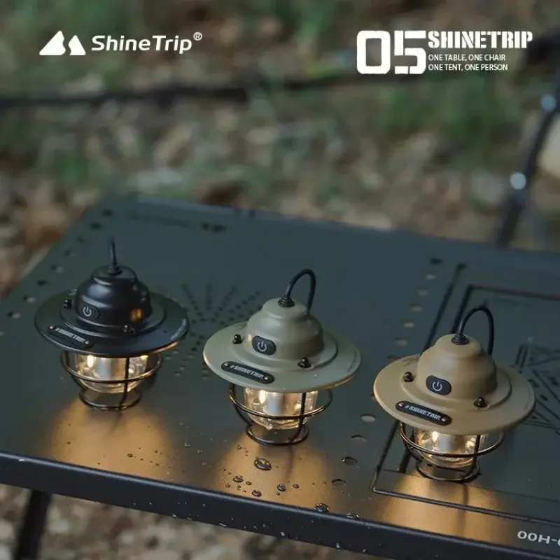 ShineTrip-luz colgante Vintage para exteriores, IPX4, resistente al agua, Ultra larga vida útil, luz ambiental para acampar, luces portátiles recargables para tienda de campaña - imagen 5