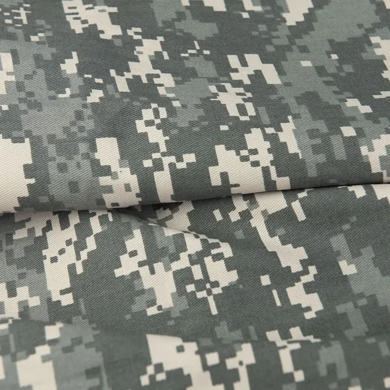 Tela de camuflaje Digital urbano de 1,48 M de ancho, tela de camuflaje Digital del Ejército de EE. UU., mosaico gris, Beige y blanco, tela de sarga de algodón y poliéster - imagen 4