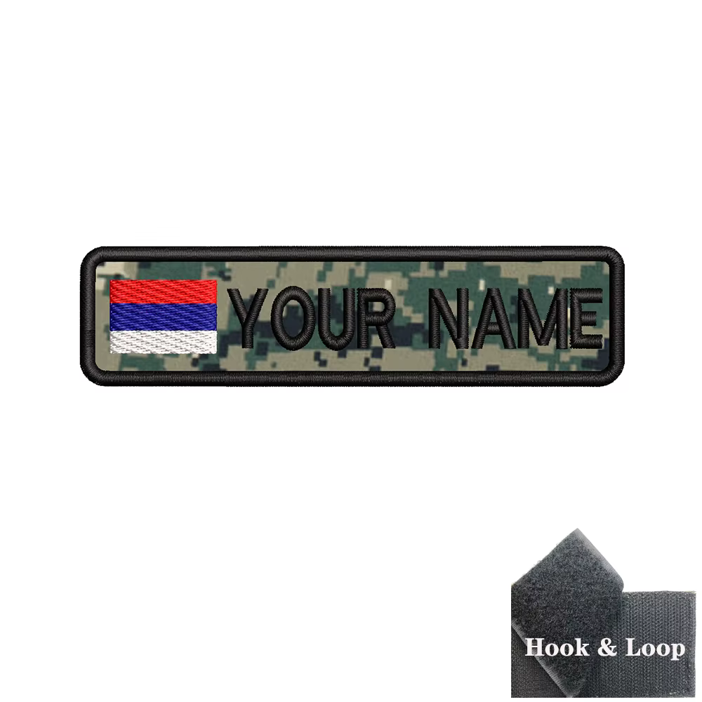 Parche bandera personalizado con nombre y insignia de rayas camuflaje - imagen 5