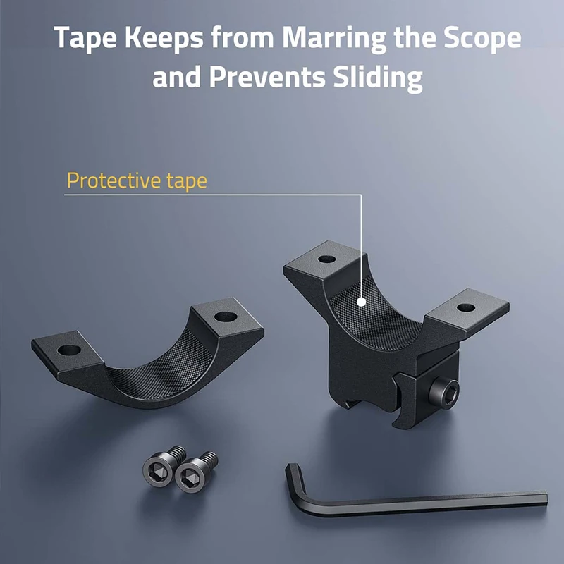 MidTen Rifle Mira telescópica Anillos de alcance de cola de milano Perfil medio Montaje transparente para rieles de 3/8 "11 mm 20 mm 2 PCS Clip de riel de metal Luz de flash de caza - imagen 5