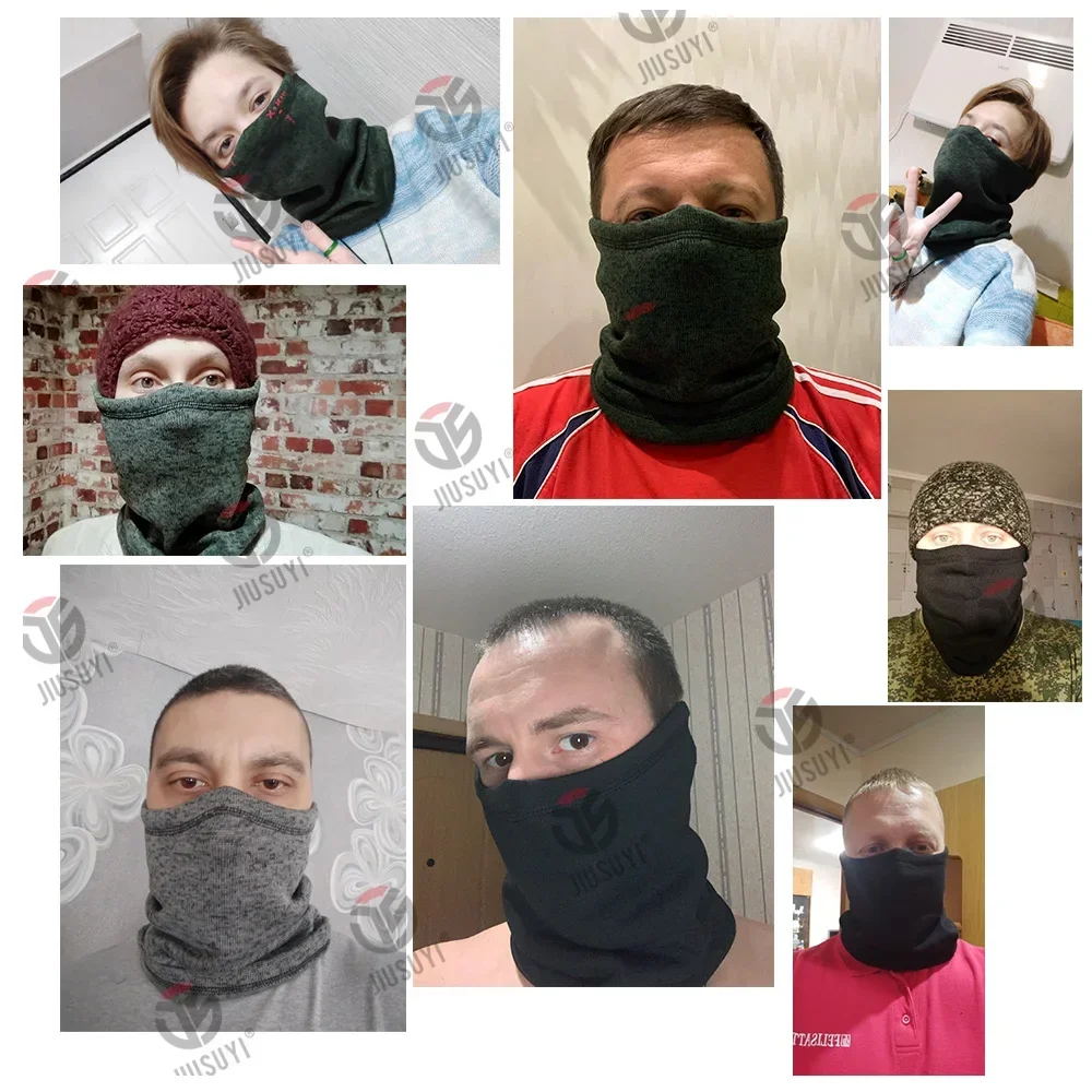 Diadema de tela polar para invierno para hombre y mujer, polaina para cuello, pañuelo calentador de tubo, cubierta de media cara, bufanda, gorro de Snowboard, Bandana, pasamontañas sombreros - imagen 3
