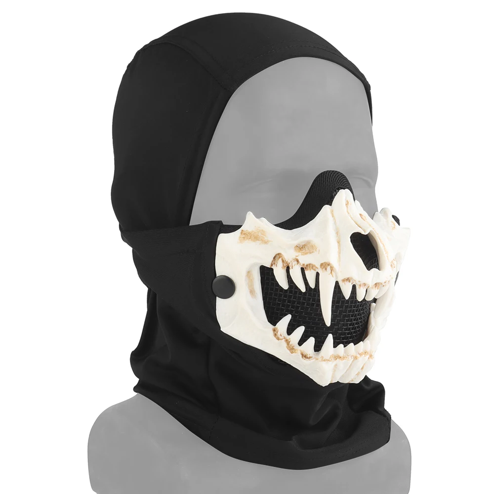 Colmillos tácticos para mascarilla, versión de cubierta de cabeza (boca blanca), alta permeabilidad, tácticas de bloqueo portátiles con una variedad de cerillas - imagen 2