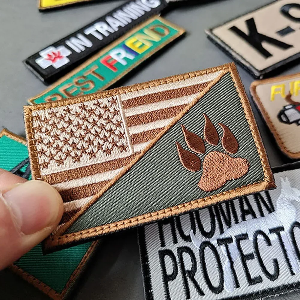 Parche bordado de perro del ejército K9, insignias de moral de perro de rescate, servicio de chaleco para perro, mejor amigo, no me mascota, pegatinas, accesorios tácticos - imagen 3