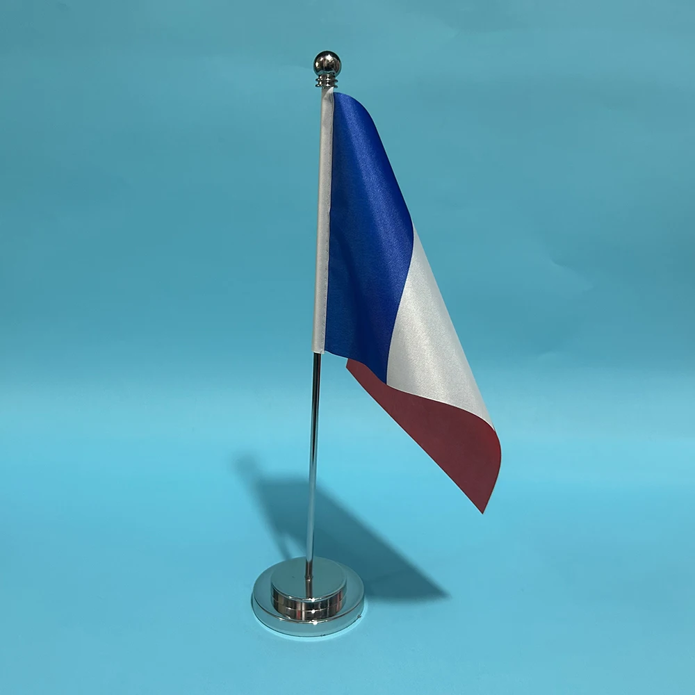 BANDERA SKY, bandera de escritorio de oficina, bandera de Francia, 14x21cm, bandera nacional francesa, adornos de escritorio, banderas, decoración, pancarta - imagen 5