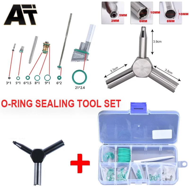 Juego de juntas tóricas de caucho fluorado para cargador táctico - Anillo plano de silicona verde - Sello de junta para llave de válvula de gas - Para airsoft, caza, GBB, G17, P1 - imagen 3