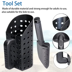 Pala detector de metales para tesoro en arena - ABS portatil ergonomica