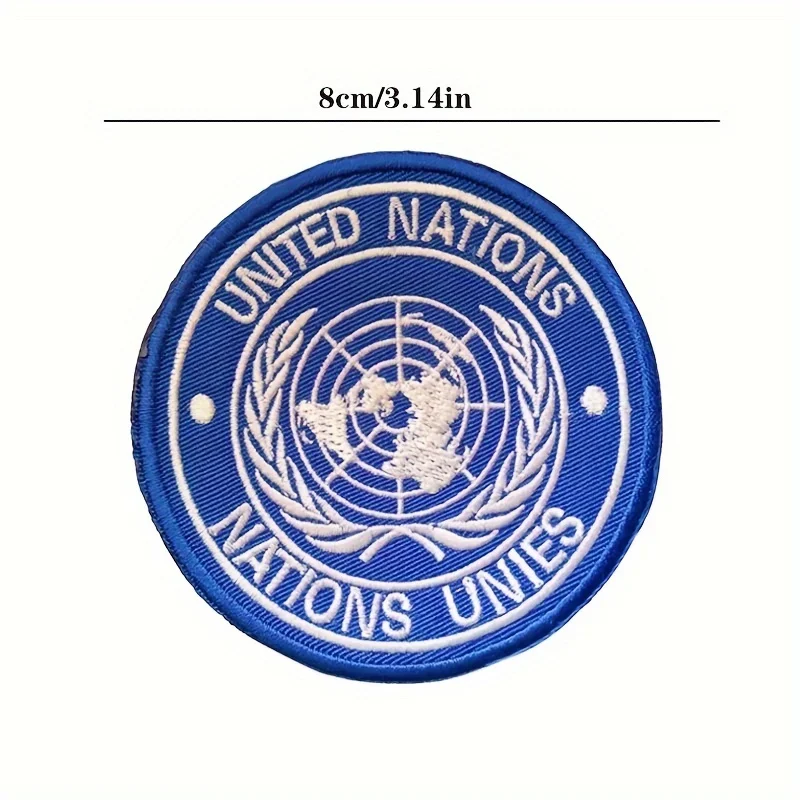 Parche Velcro bordado UE y ONU - insignia para mochila militar - imagen 3
