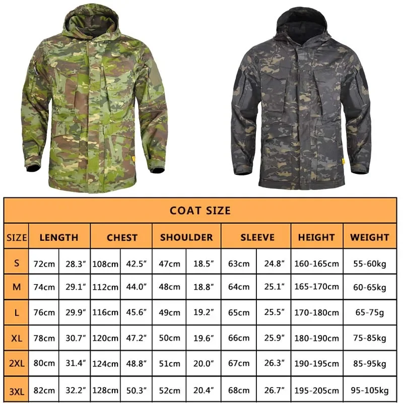 Chaqueta táctica HAN WILD, chaquetas de Camping resistentes al desgaste, ropa de caza, ropa de caza con capucha para hombre, cortavientos impermeable - imagen 4