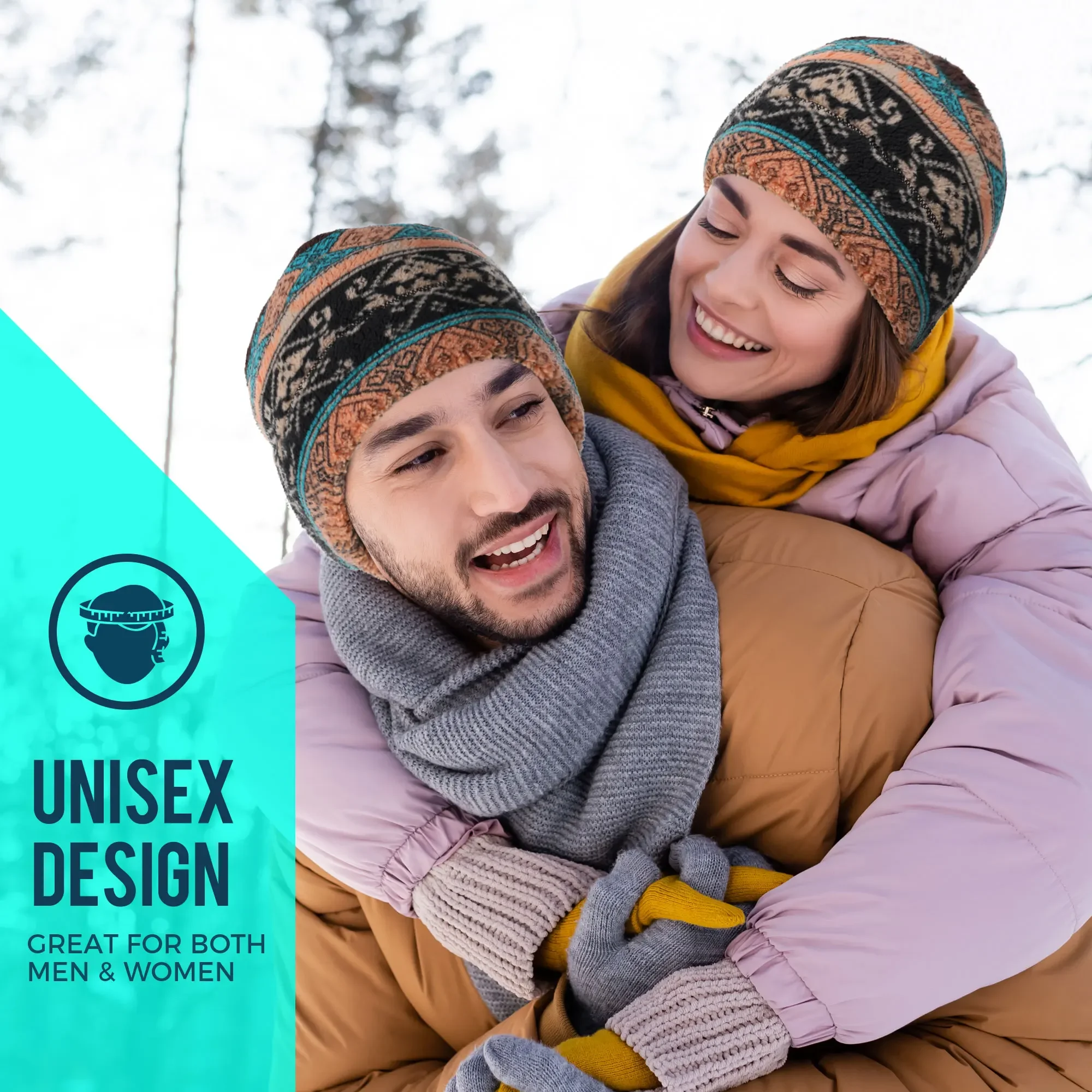 Gorro térmico de felpa cortaviento para correr, esquí y senderismo - imagen 2