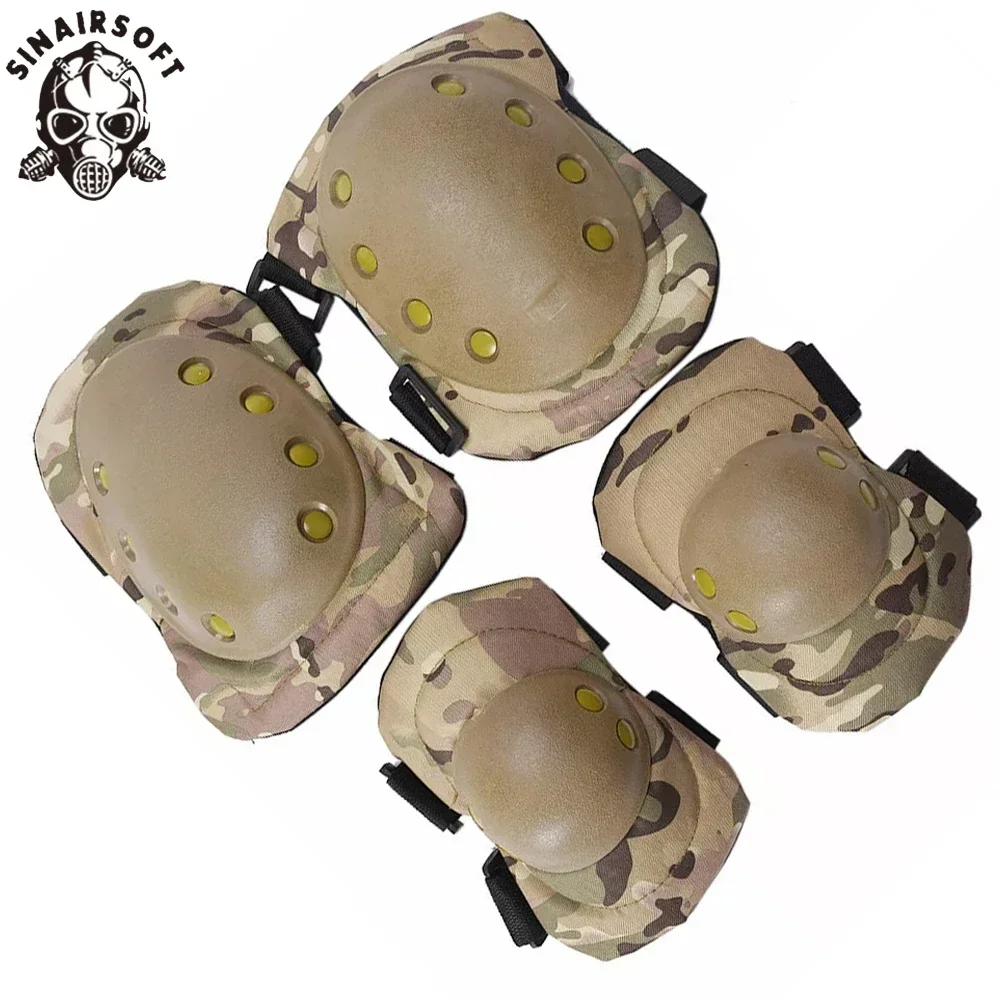 Rodillera táctica coderas CS Protector de ciclismo Airsoft caza Paintball deportes al aire libre rodillera protectora Camo equipo de seguridad - imagen 2