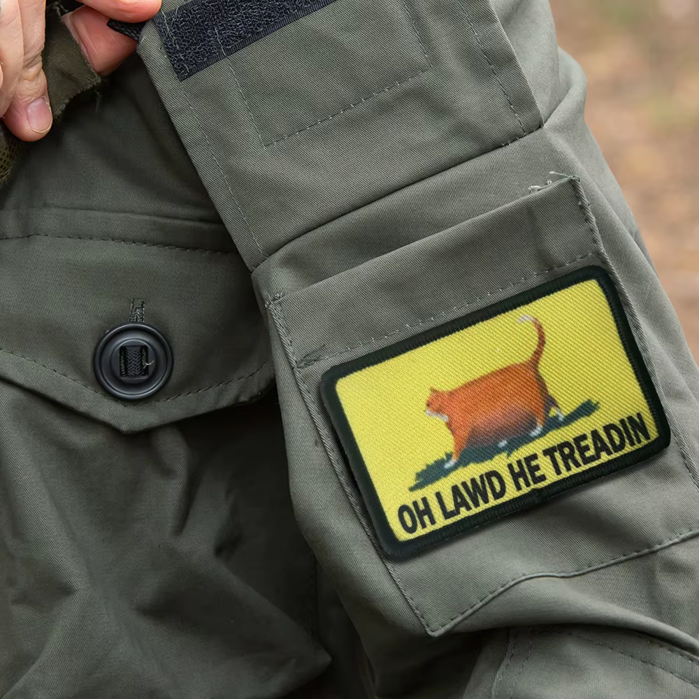Parche táctico velcro gato gordo – Insignia militar morale - imagen 5