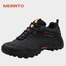 Zapatos de senderismo MERRTO, zapatillas deportivas para exteriores para hombre, zapatos deportivos informales para caminar para mujer, botas de caza, zapatos de Trekking, zapatos de malla todoterreno